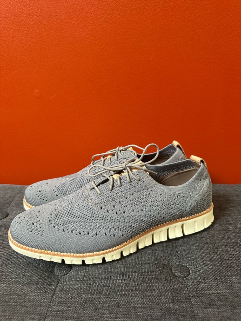 Cole Haan Zerogrand Wingtip Oxfords Ironstone Gray Stitchlite Men’s Sz 11.5